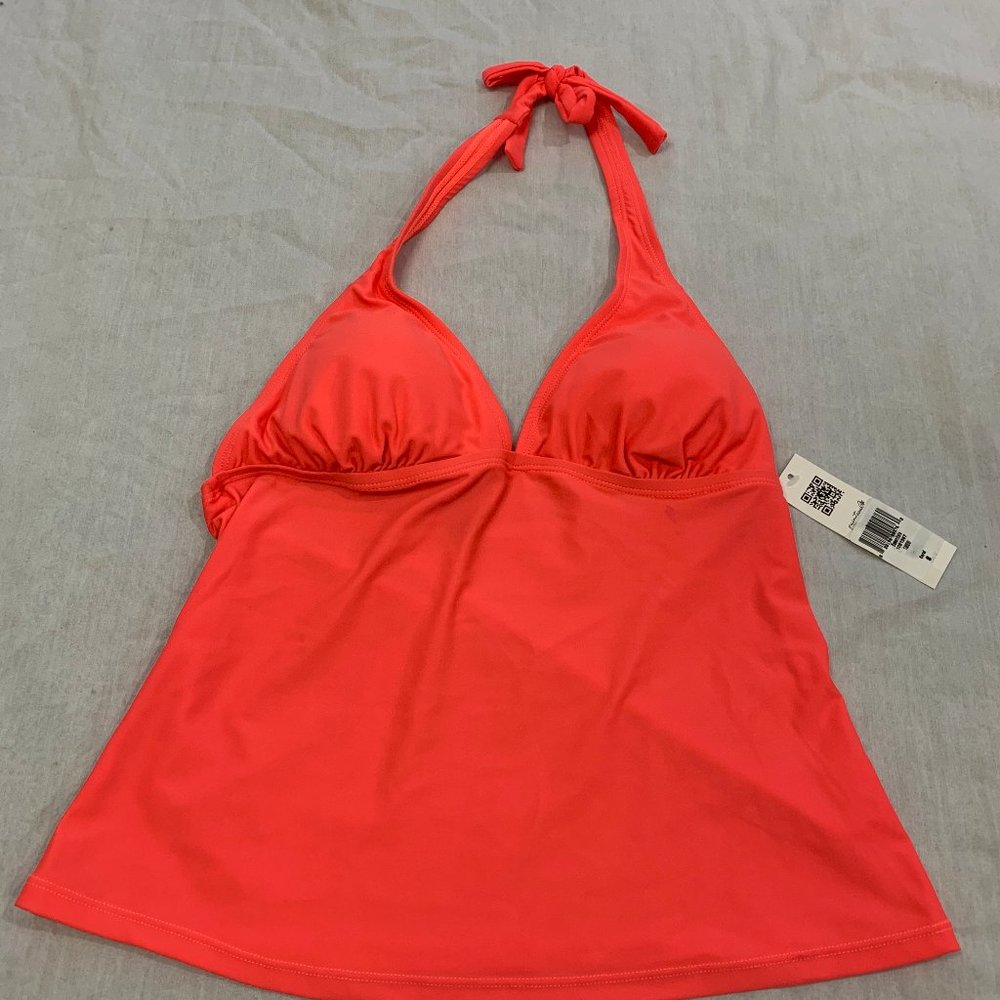 🦚🦚🦚 NWT QUINTSOUL WHITE LABEL WOMENS SWIM TANKINI TOP SIZE S 🦚🦚🦚
